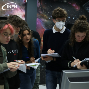 Studenti durante le misure dell'ICD di Padova e LNL